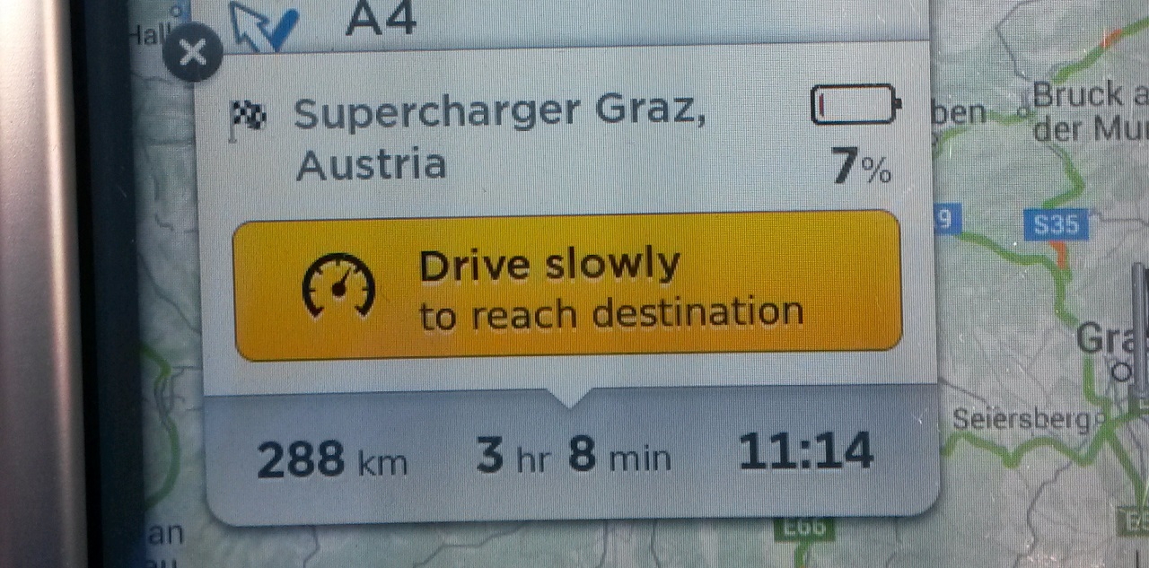Drive slowly to reach your destination