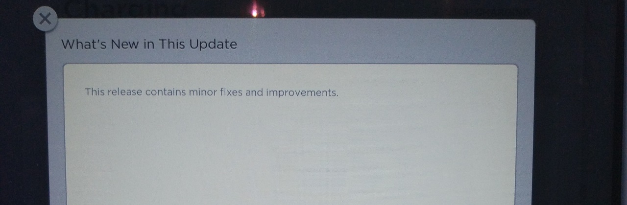 Minor software update