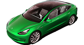 Tesla Model 3 Zelená