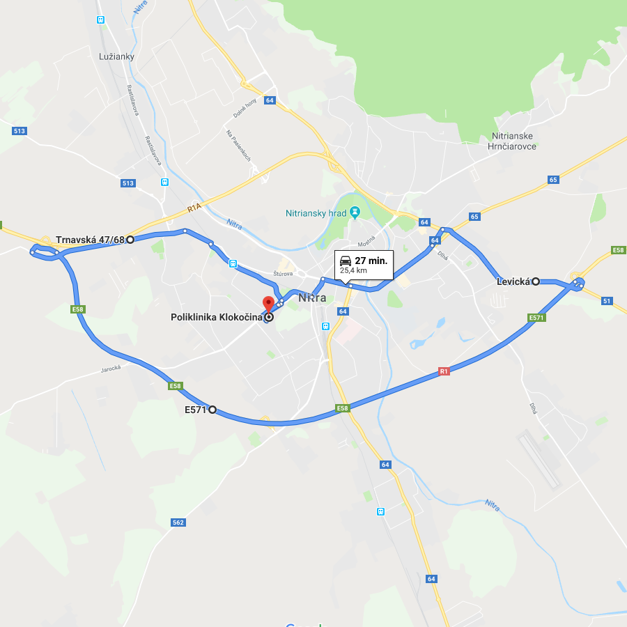 30min trasa v Nitra